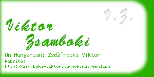 viktor zsamboki business card